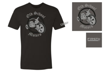 Image of First Tactical Old School Motors T-Shirt - Men's, 2XL, Heather Metal, 112528-417-XXL