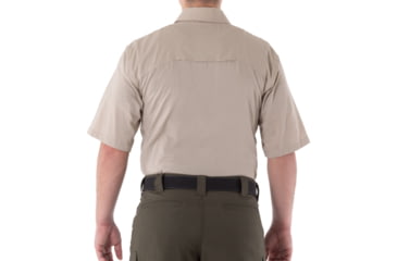Image of First Tactical V2 Tactical Short Sleeve Shirt - Mens, Khaki, Large, R, 112007-055-L-R