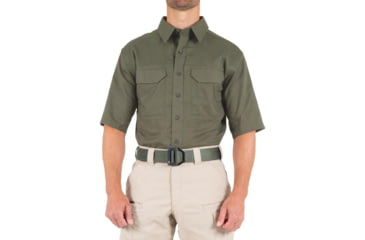 Image of First Tactical V2 Tactical Short Sleeve Shirt - Mens, Ranger Green, Large, R, 112007-610-L-R