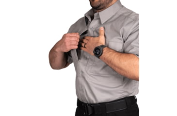 Image of First Tactical V2 Tactical Short Sleeve Shirt - Mens, Regular, Nickel Gray, Extra Large, 112007-083-XL-R
