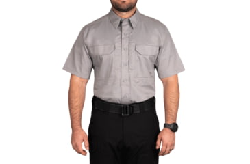 Image of First Tactical V2 Tactical Short Sleeve Shirt - Mens, Regular, Nickel Gray, Extra Large, 112007-083-XL-R