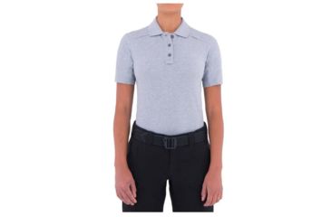 Image of First Tactical Womens Cotton S/S Polo, Heather Gray, Large Regular 122505-016-L-R