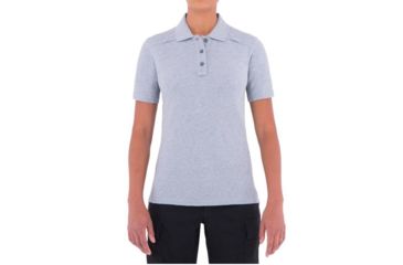Image of First Tactical Womens Cotton S/S Polo, Heather Gray, Large Regular 122505-016-L-R