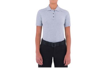 Image of First Tactical Womens Cotton S/S Polo, Heather Gray, Large Regular 122505-016-L-R