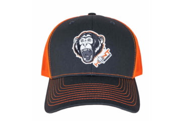Image of Fish Monkey Hunt Poly Press Hat, Char/Orange, One size, HM803-CHOR