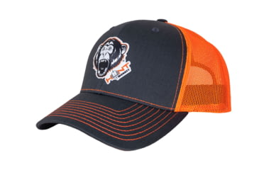 Image of Fish Monkey Hunt Poly Press Hat, Char/Orange, One size, HM803-CHOR