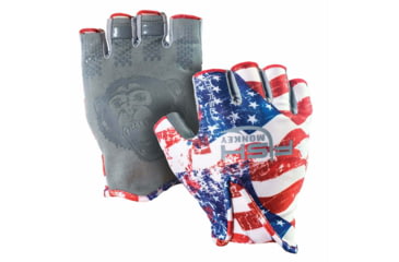 Image of Fish Monkey Stubby Guide Gloves, Americana, 2XL, FM18-AMER-XXL