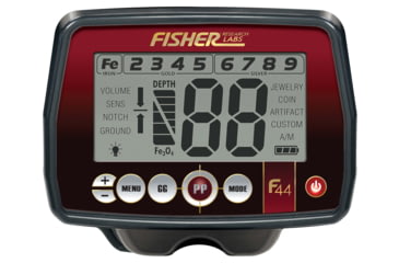 Image of Fisher F44 Weatherproof Metal Detector, Black, Standard, F44