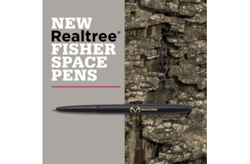 Image of Fisher Space Pen Bullet Space Pen w/ RealTree Logo, Matte Black, 400B-RT