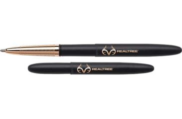 Image of Fisher Space Pen Bullet Space Pen w/ RealTree Logo, Matte Black/Gold, 400BGFG-RT
