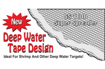 Image of Fitec GS1000 Ultra Spreader Cast Net Clear Mono 1/2" Mesh w/Tape 7' 1Lb Lead Per Foot, 12070