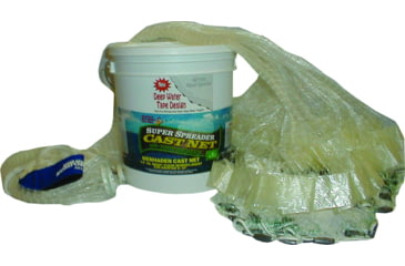 Image of Fitec GS1500 Ultra Spreader Cast Net Clear Mono 5/8" Mesh w/Tape 12' 1.5Lb Lead Per Foot, 11912