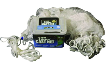 Image of Fitec RS750 Super Spreader Cast Net Clear Mono 3/8" Mesh, 3.5' Coated Steel, 10135