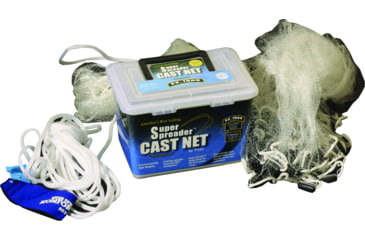 Image of Fitec SS1000 Super Spreader Cast Net Clear Mono 1/2" Mesh, 7' Coated Steel, 11270