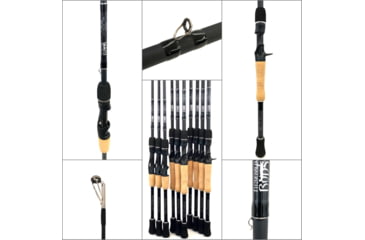 Image of Fitzgerald Fishing All Purpose Series Rods, Medium Heavy Casting, Black, 7ft3in, AP73MH