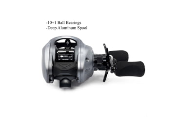 Image of Fitzgerald Fishing VLD10 Reels, 6.5 Gear, Left Hand, Silver, VLD10-651-L