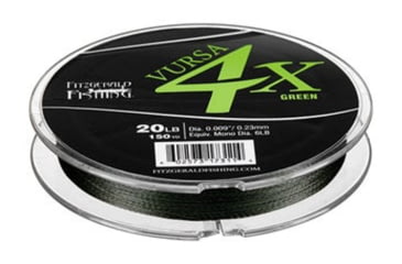 Image of Fitzgerald Fishing Vursa Braid 4X Line, 40lb, Green, 150yds, VBG4X40150