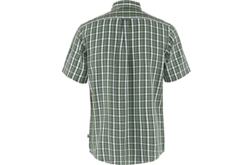Image of Fjallraven Abisko Cool Shirt Short Sleeve - Mens, Patina Green/Dark Navy, Medium, F81795-614-555-M