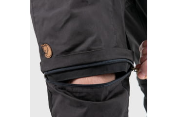 Image of Fjallraven Abisko Lite Trekking Zip-Off Trouser - Mens, Dark Grey/Black, 46/Large, F12200175-30-550-46/L