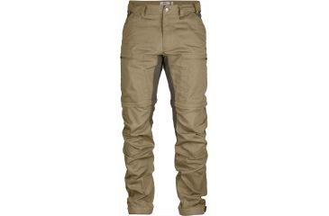 Image of Fjallraven Abisko Lite Trekking Zip-Off Trousers - Men's-Sand/Tarmac-EU 48