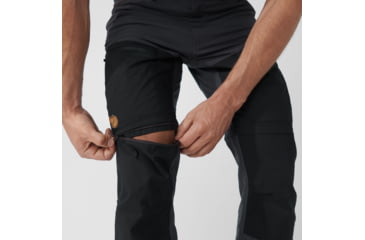 Image of Fjallraven Abisko Midsummer Zip Off Trousers - Mens, Dark Grey/Black, 52, F81154-030-550-52