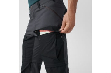 Image of Fjallraven Abisko Midsummer Zip Off Trousers - Mens, Dark Grey/Black, 52, F81154-030-550-52