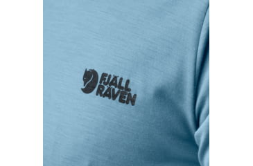 Image of Fjallraven Abisko Wool Logo Short Sleeve - Mens, Dawn Blue, Small, F86977-543-S