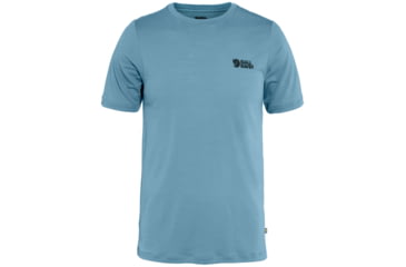 Image of Fjallraven Abisko Wool Logo Short Sleeve - Mens, Dawn Blue, Small, F86977-543-S