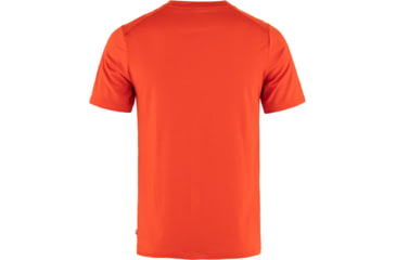 Image of Fjallraven Abisko Wool Logo Short Sleeve - Mens, Flame Orange, Large, F86977-214-L