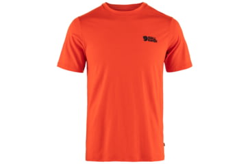 Image of Fjallraven Abisko Wool Logo Short Sleeve - Mens, Flame Orange, Large, F86977-214-L