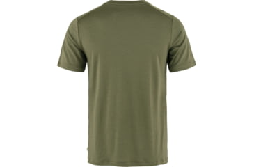 Image of Fjallraven Abisko Wool Logo Short Sleeve - Mens, Laurel Green, Extra Small, F86977-625-XS