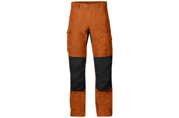 Image of Fjallraven Barents Pro Trousers - Mens-Autumn Leaf/Black-Raw Length-EU 46