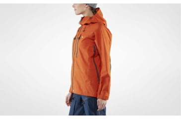 Image of Fjallraven Bergtagen Eco-Shell Jacket - Womens, Hokkaido Orange, Extra Small, F89863-208-XS