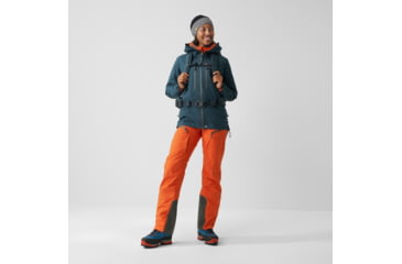 Image of Fjallraven Bergtagen Eco-Shell Trousers - Womens, Hokkaido Orange, 48, F86632-208-48