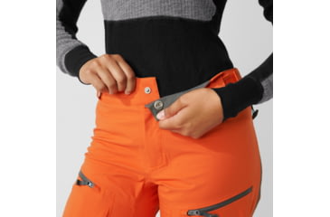 Image of Fjallraven Bergtagen Eco-Shell Trousers - Womens, Hokkaido Orange, 48, F86632-208-48