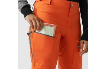 Image of Fjallraven Bergtagen Eco-Shell Trousers - Womens, Hokkaido Orange, 48, F86632-208-48