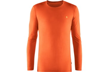Image of Fjallraven Bergtagen Thinwool LS - Mens, Hokkaido Orange, Small, F87405-208-S