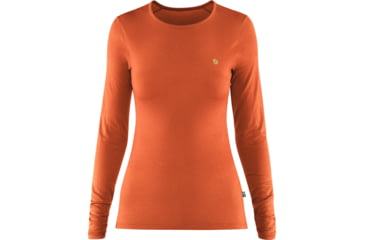 Image of Fjallraven Bergtagen Thinwool LS - Womens, Hokkaido Orange, Small, F89886-208-S