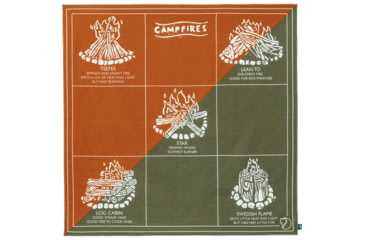 Image of Fjallraven Campfire Bandana - Unisex, Sunset Orange/Green, One Size, F84784-207-620-OneSize