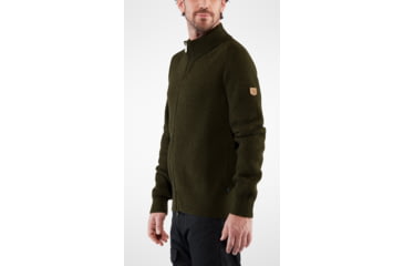 Image of Fjallraven Greenland Re-Wool Cardigan - Mens, Dark, Small, F87226-356-S