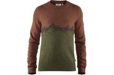 Image of Fjallraven Greenland Re-Wool View Sweater - Mens, Autumn Leaf, Medium, F87225-215-M