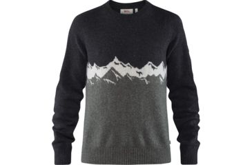 Image of Fjallraven Greenland Re-Wool View Sweater - Mens, Dark Grey, Large, F87225-030-L