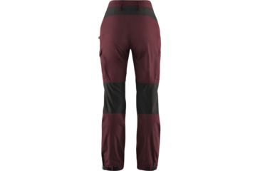 Image of Fjallraven Kaipak Trousers Curved - Womens, Dark Garnet/Dark Grey, 36, Regular, F89829-356-030-36