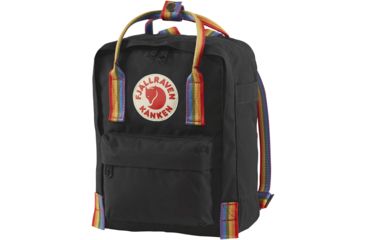 Image of Fjallraven Kanken Rainbow Mini Backpack, Black/Rainbow Pattern, One Size, F23621-550-907-One Size