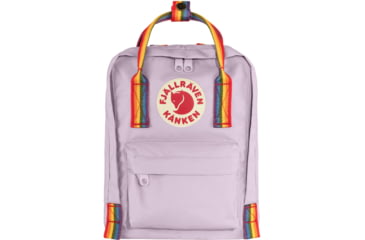 Image of Fjallraven Kanken Rainbow Mini - Unisex, Pastel Lavender/Rainbow, One Size, F23621-457-907-One Size