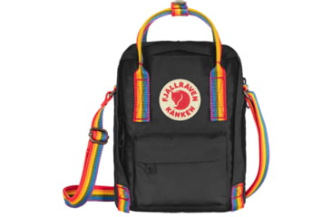 Image of Fjallraven Kanken Rainbow Sling - Unisex, Black/Rainbow Pattern, One Size, F23623-550-907-One Size