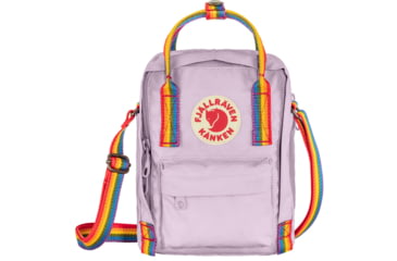 Image of Fjallraven Kanken Rainbow Sling - Unisex, Pastel Lavender/Rainbow, One Size, F23623-457-907-One Size