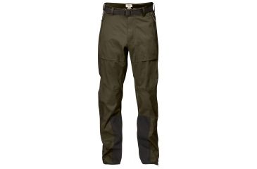 Image of Fjallraven Keb Eco-Shell Trousers - Men's-Dark Olive-Regular Inseam-X-Large