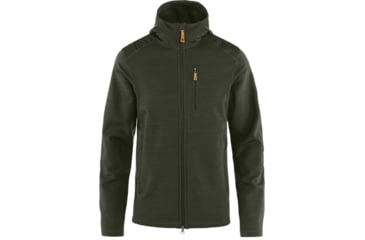 Image of Fjallraven Keb Fleece Hoodie - Mens, Deep Forest, Large, F81479-662-L