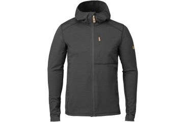 Image of Fjallraven Keb Fleece Hoodie Mens, Dark Grey/Black, XS F81878-030-550-XS